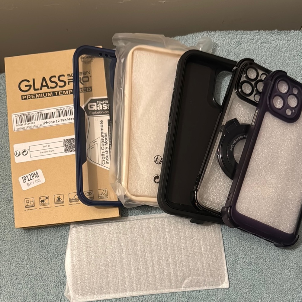 Apple IPhone 12 Pro Max Premium Tempered Glass Screen Protectors and Case Sets